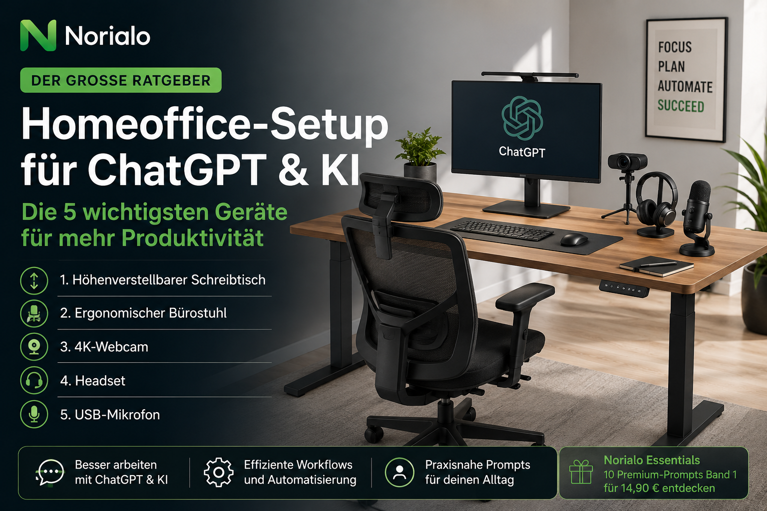 Das optimale Homeoffice-Setup für KI und ChatGPT: ergonomisch und produktiv arbeiten