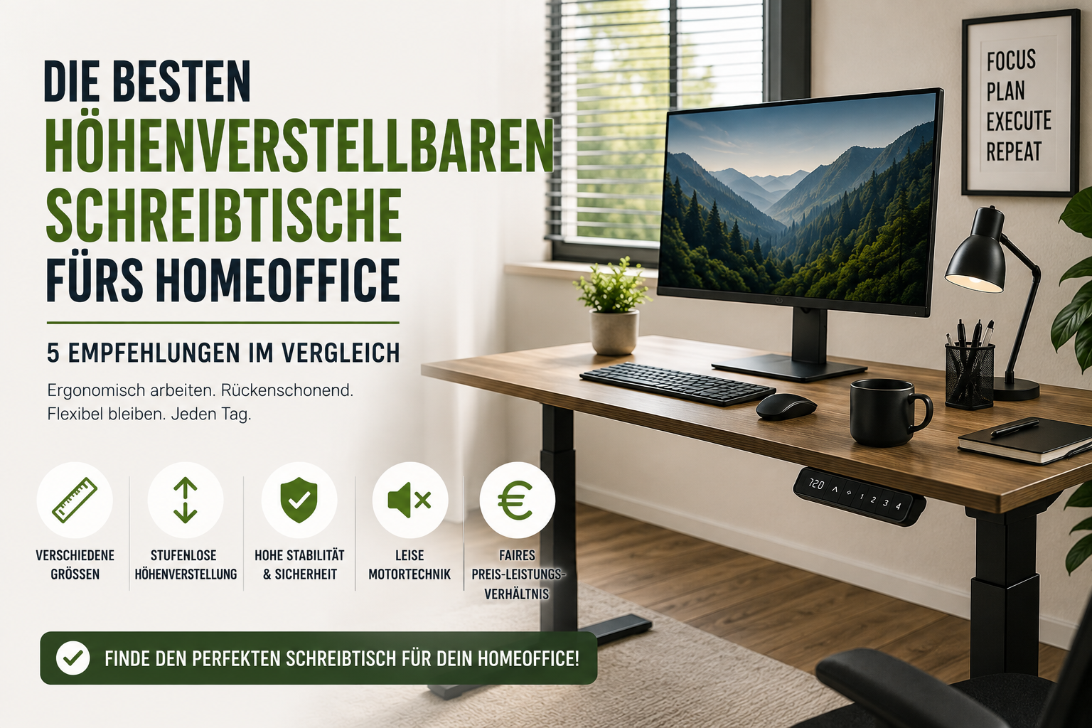 Die besten höhenverstellbaren Schreibtische fürs Homeoffice – 5 Empfehlungen im Vergleich