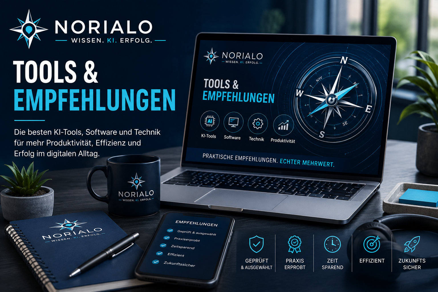 KI Tools Empfehlungen von Norialo – Software, Technik und Produktivität